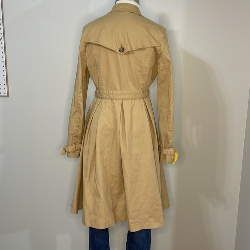 ModCloth Tan/Yellow Trench Coat Size L - Picture 5 of 8